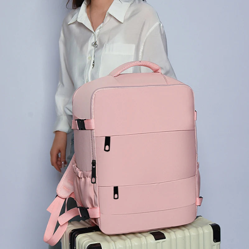 Mochila de Nylon Nara con Múltiples Bolsillos