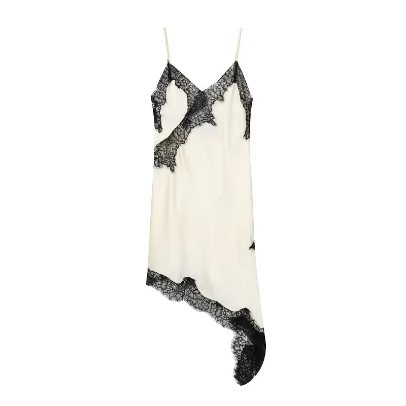 Vestido mini satinado de breteles Vera