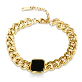 Pulsera de acero con corazón y circonias