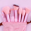 Set de 13 brochas de maquillaje para rostro y ojos