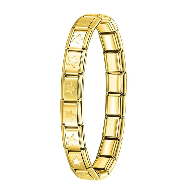 Pulsera elástica de acero estilo italiano