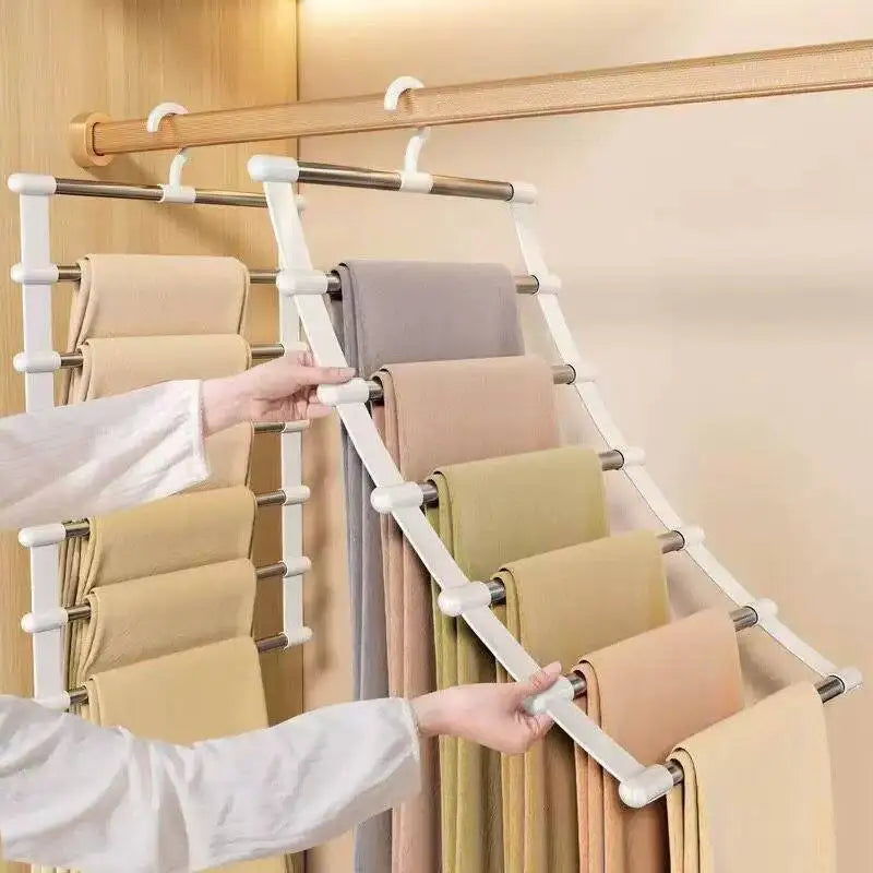 Percha múltiple plegable para pantalones