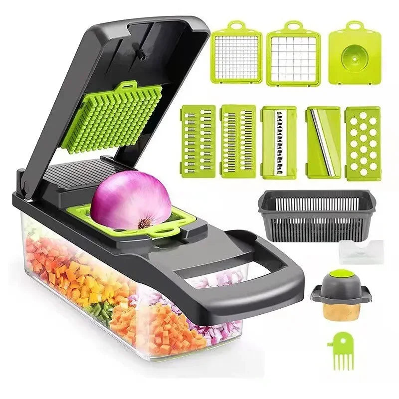 Cortador Multifunción de Verduras y Frutas con Cesto