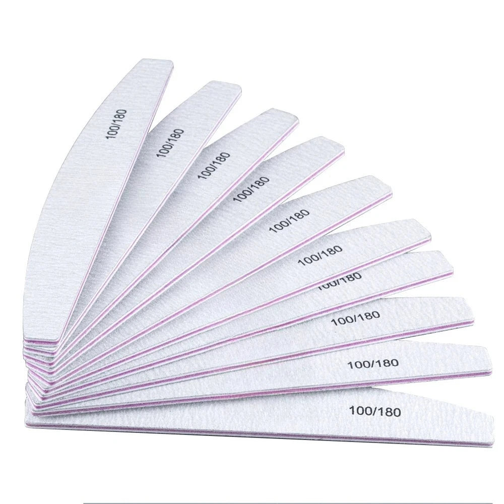 Set de 10 limas para uñas de doble cara