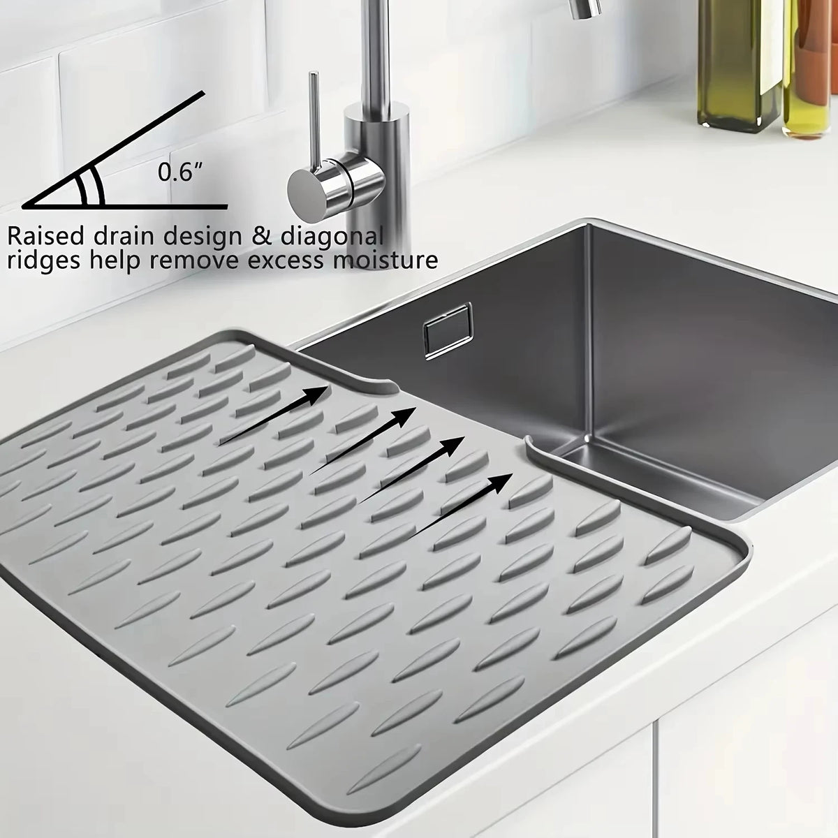 Secaplatos de silicona rectangular Nera