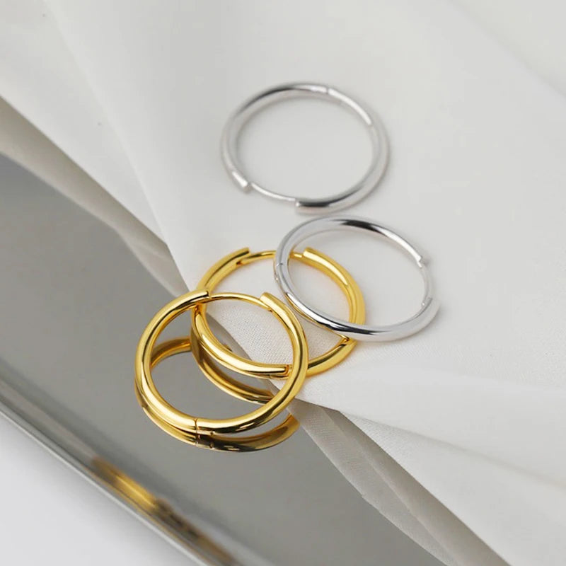 Aros unisex de acero inoxidable estilo Urbano
