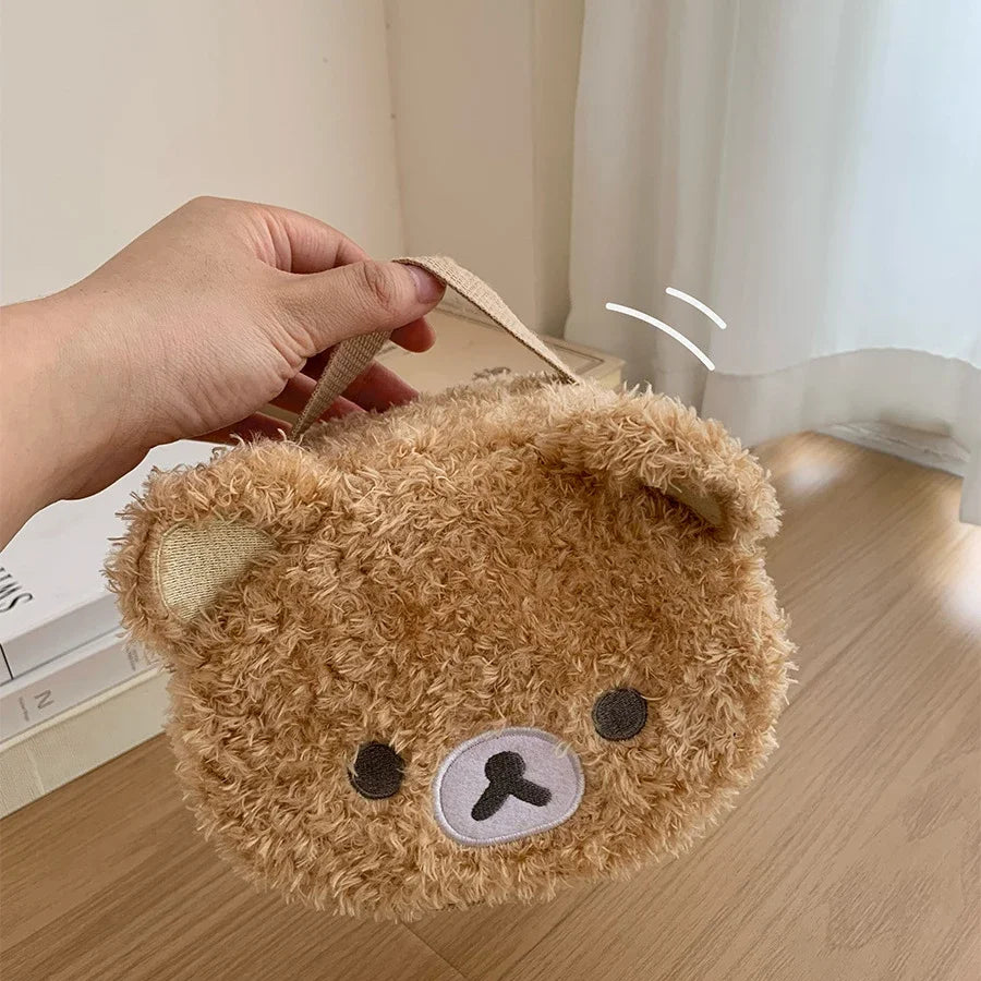 Neceser de Peluche Oso Canela