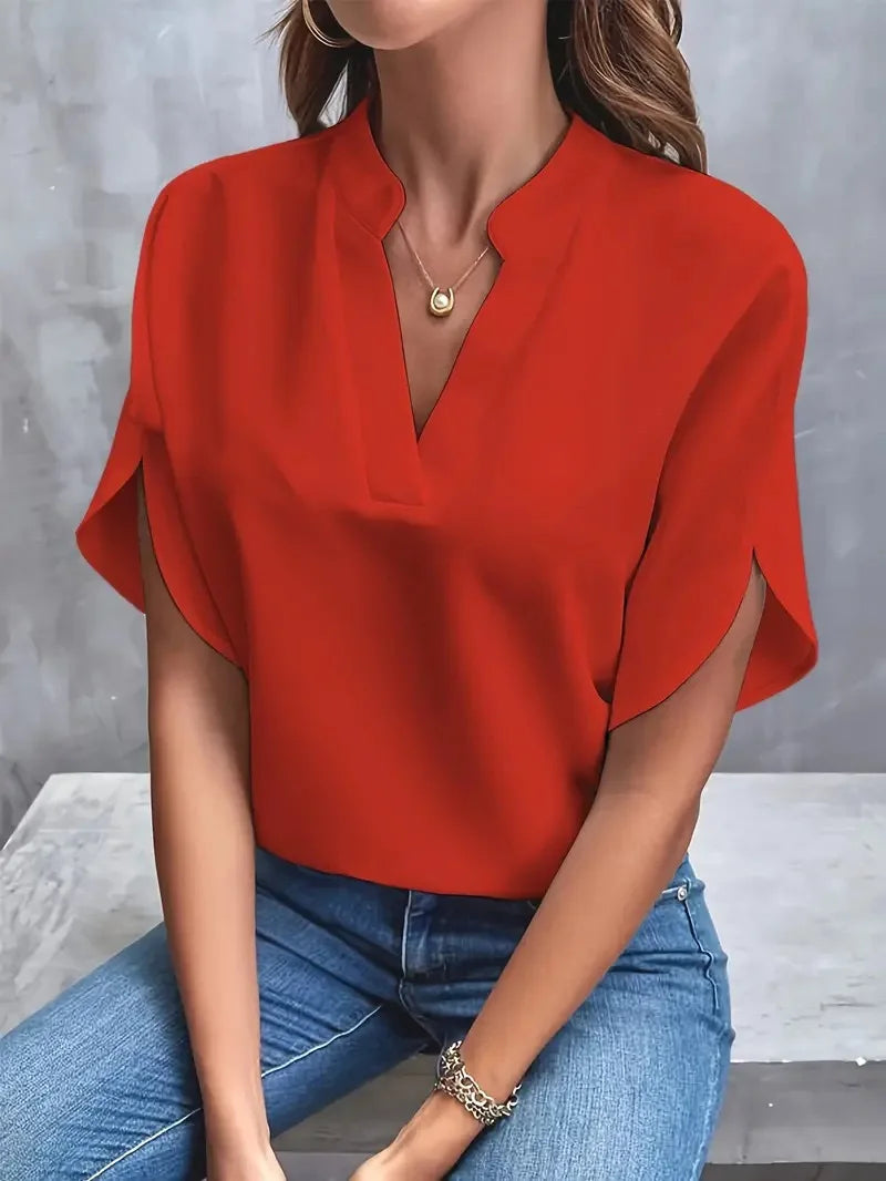Blusa Siena de Escote en V y Calce Holgado