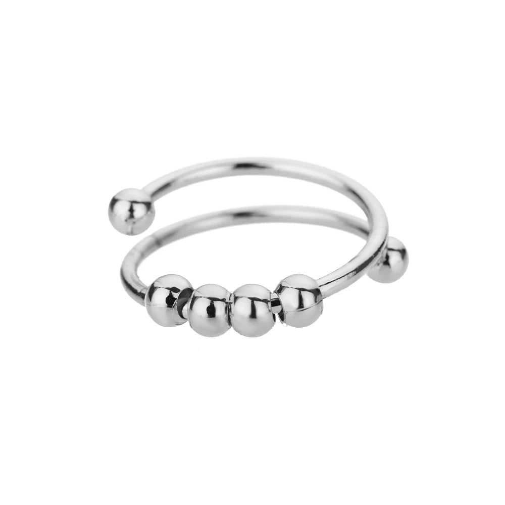 Anillo de acero 316L dorado Clásico
