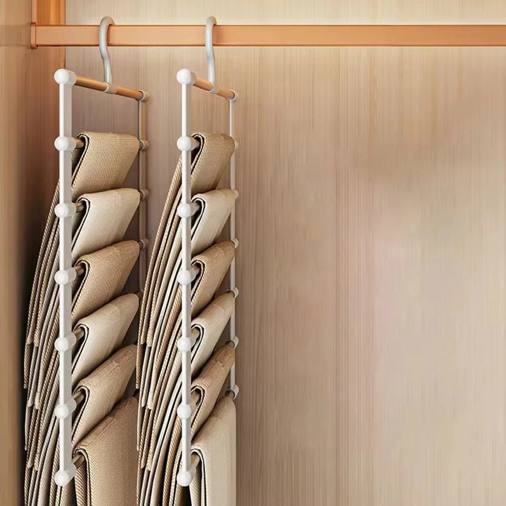 Percha múltiple plegable para pantalones