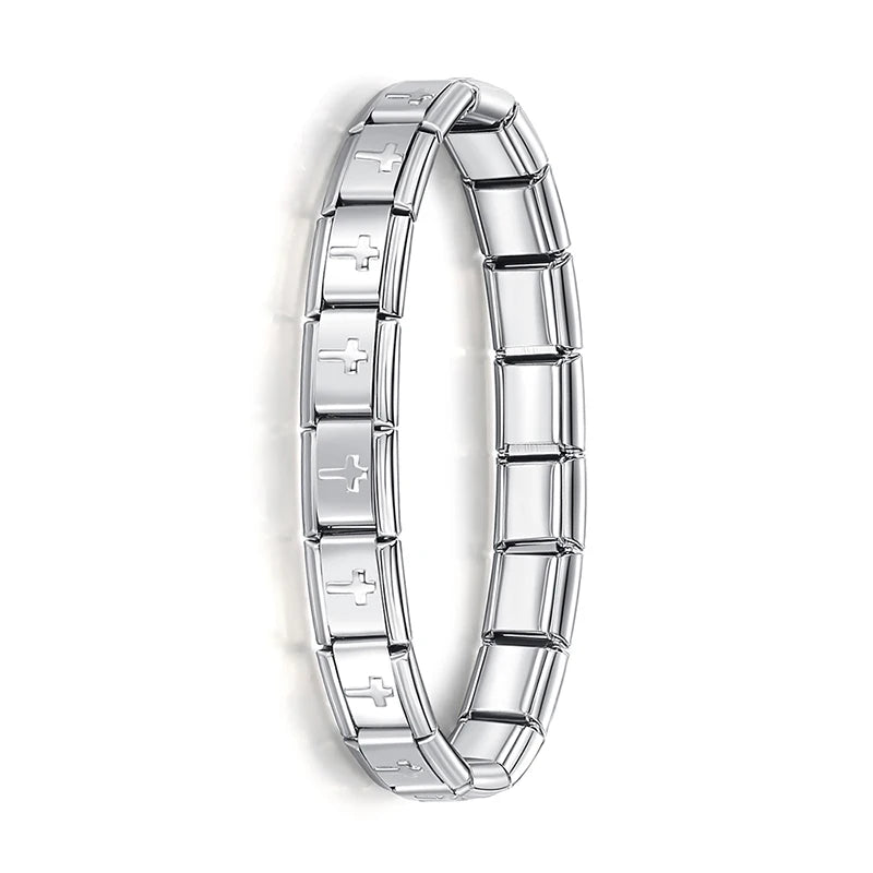 Pulsera elástica de acero estilo italiano