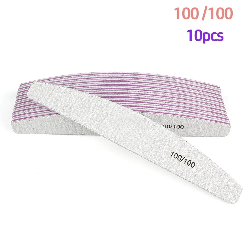 Set de 10 limas para uñas de doble cara