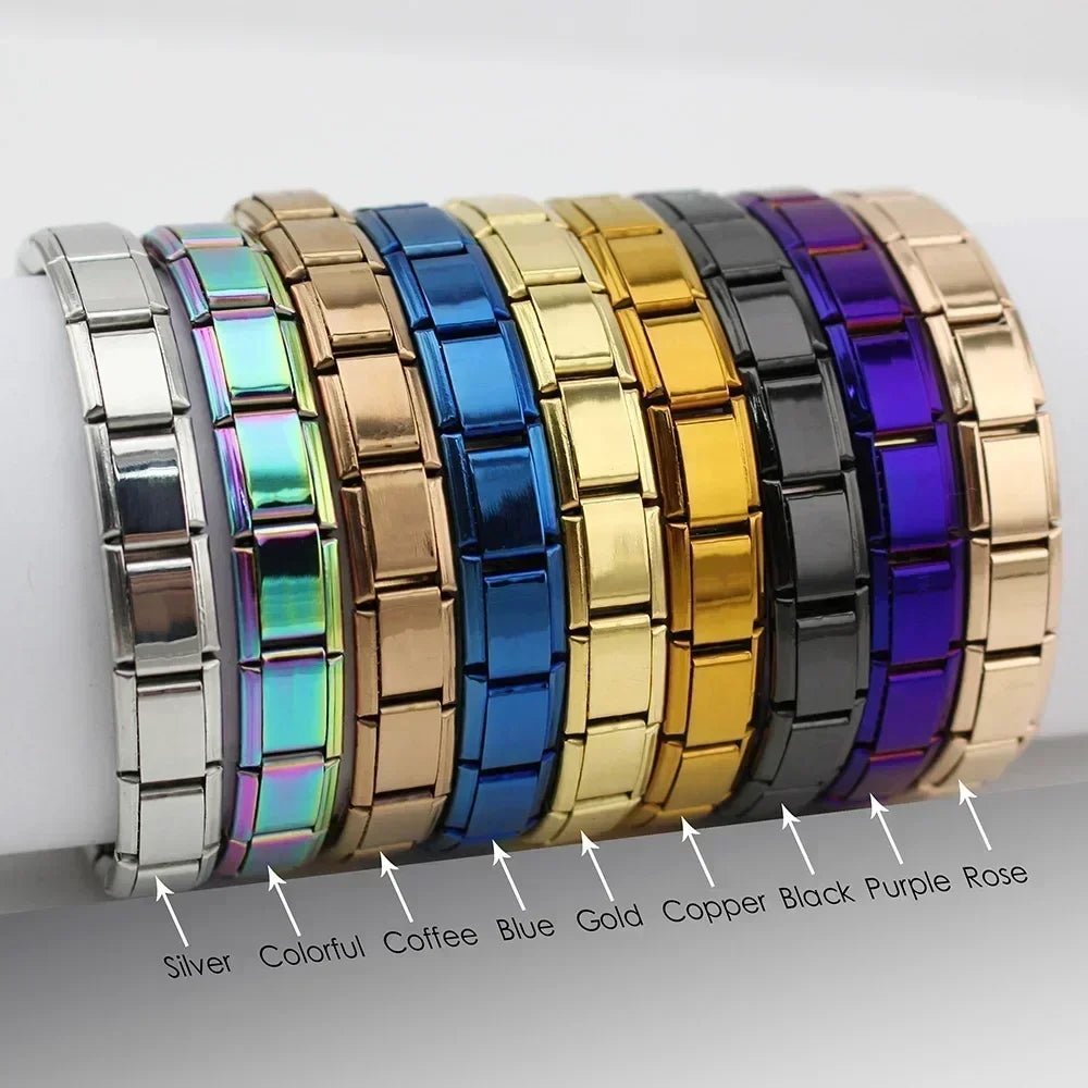 Pulsera elástica de acero estilo italiano