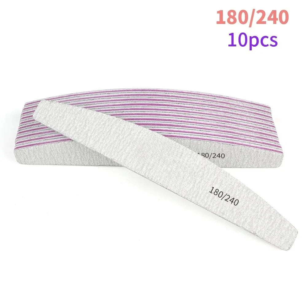 Set de 10 limas para uñas de doble cara