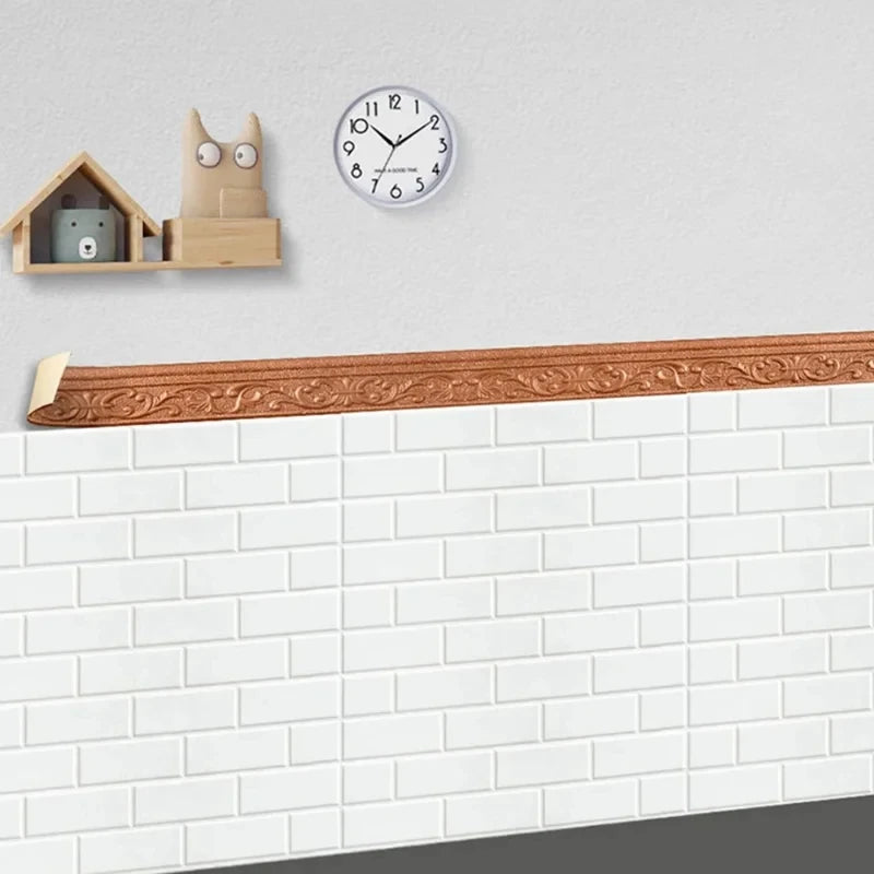 Moldura decorativa autoadhesiva 3D de 10 m