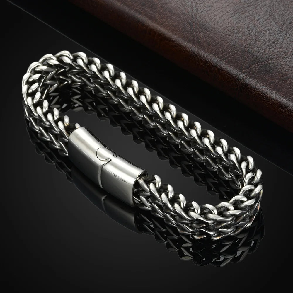 Pulsera Cadena Urbana Doble Hilera
