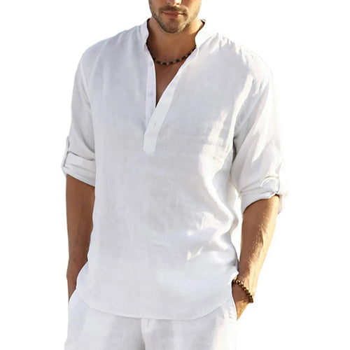 Camisa Casual Brisa de Algodón y Lino