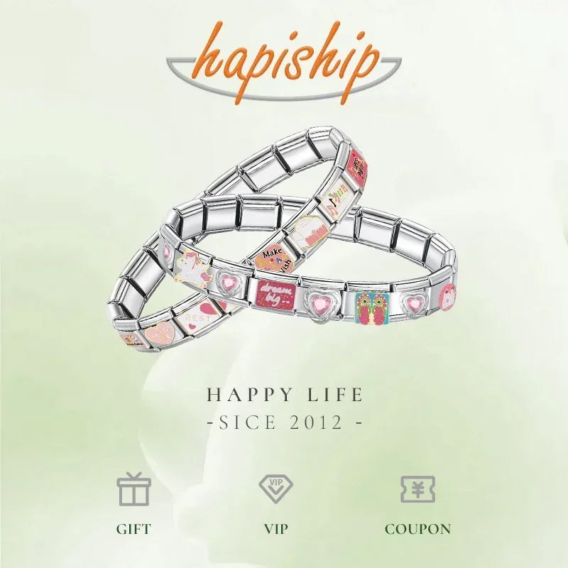 Pulsera elástica de acero estilo italiano
