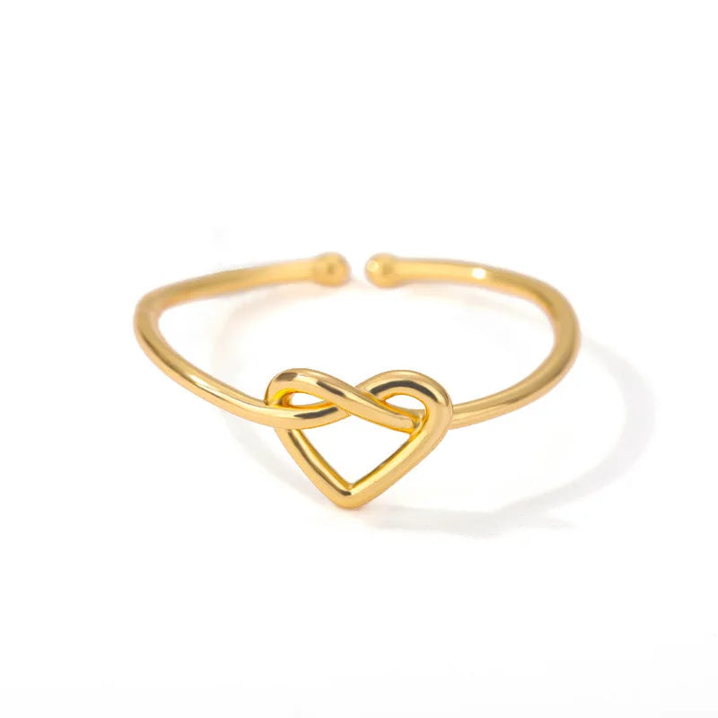 Anillo de acero 316L dorado Clásico