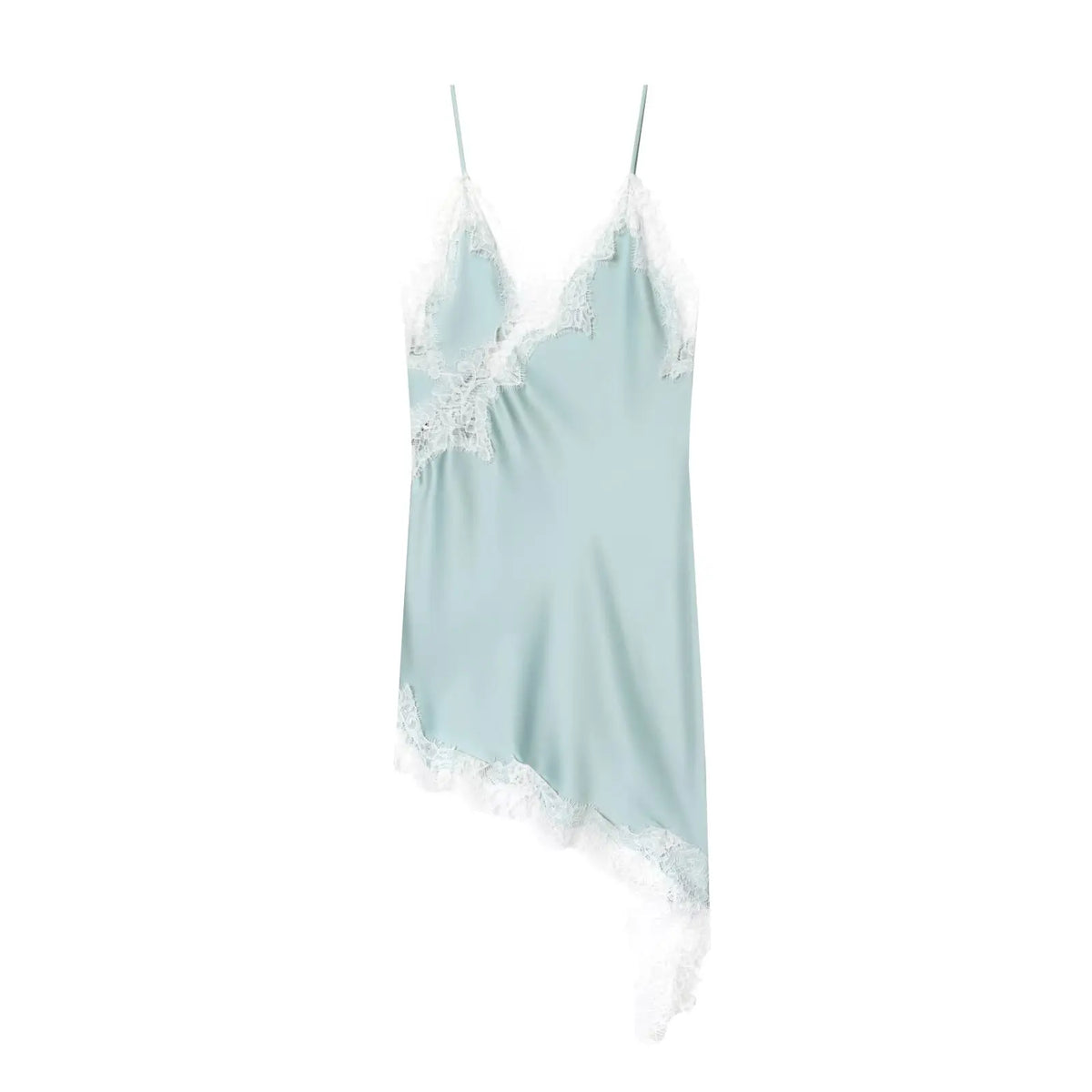 Vestido mini satinado de breteles Vera