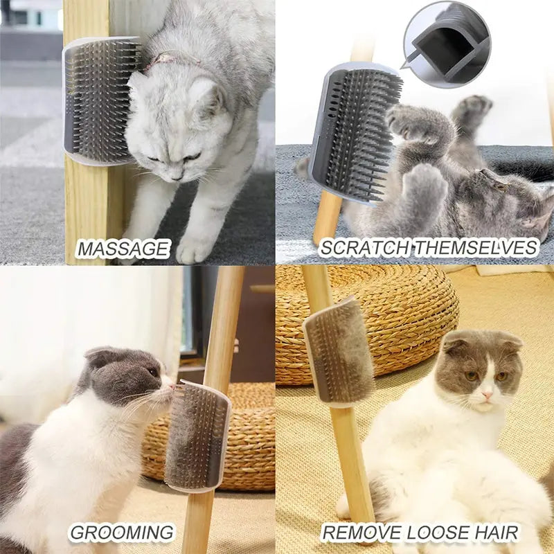 Cepillo Masajeador de Rincón para Gatos