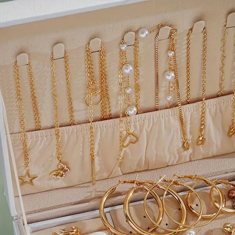 Set de bijouterie Mariposa y Perlas · 86 piezas