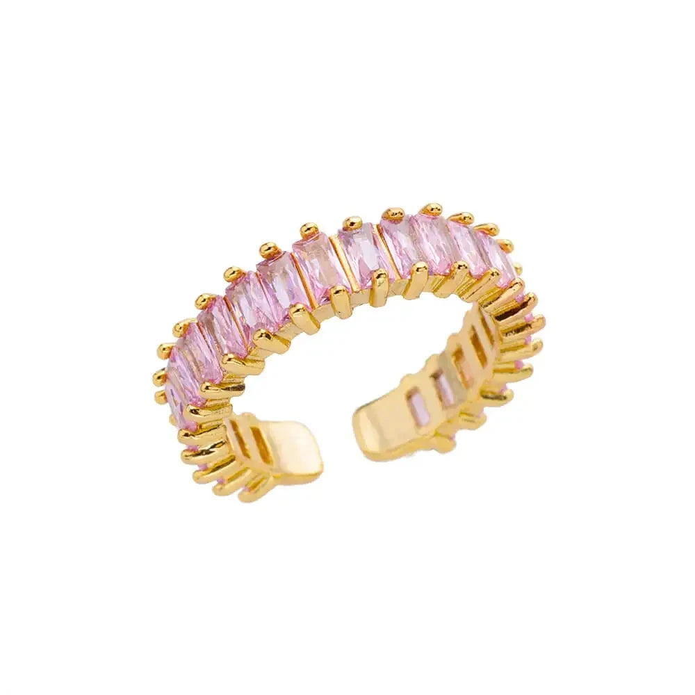 Anillo de acero 316L dorado Clásico