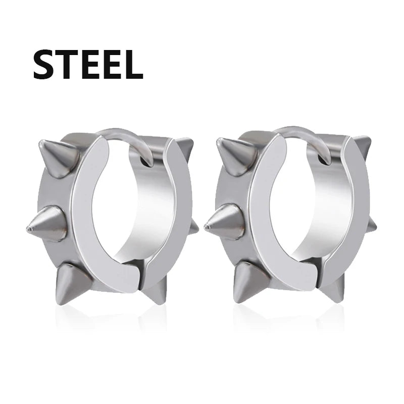Aros unisex de acero inoxidable estilo Urbano