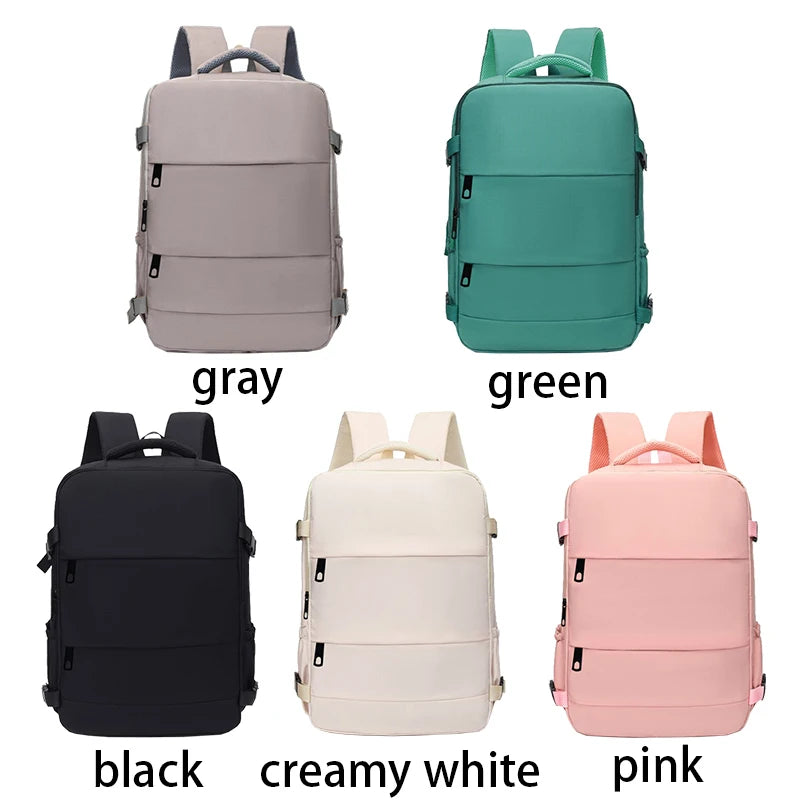 Mochila de Nylon Nara con Múltiples Bolsillos