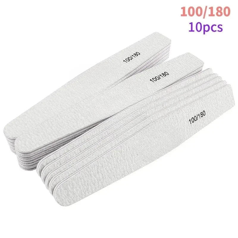 Set de 10 limas para uñas de doble cara