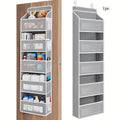 Organizador de puerta de 5 bolsillos en gris