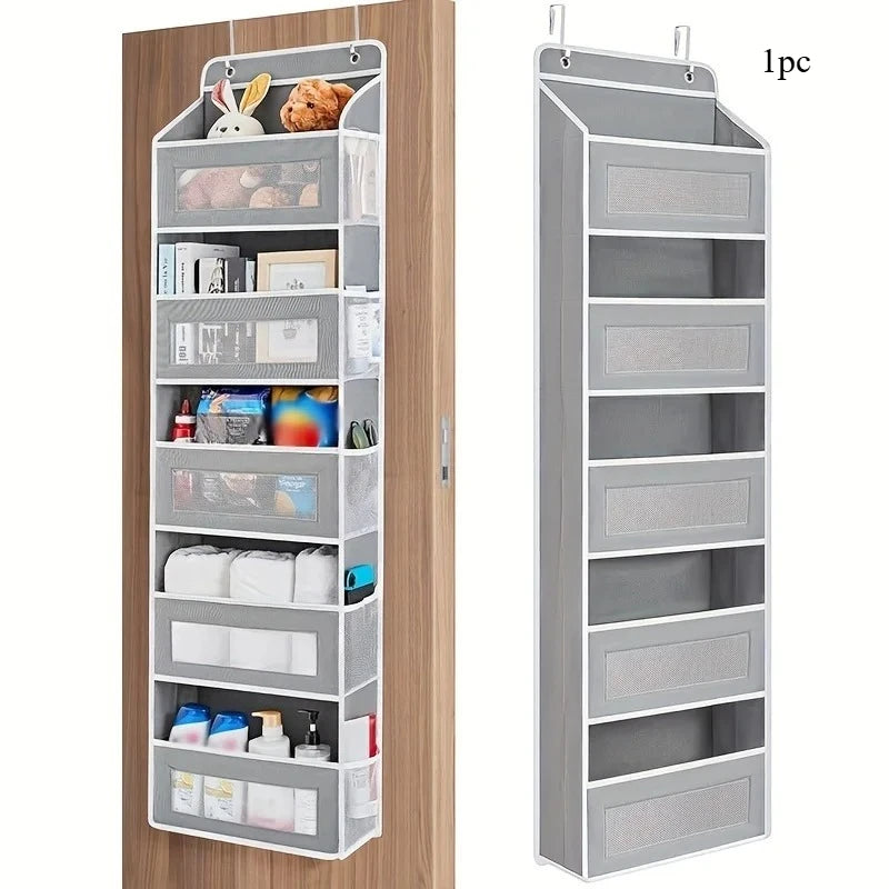 Organizador de puerta de 5 bolsillos en gris