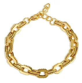 Pulsera de acero con corazón y circonias