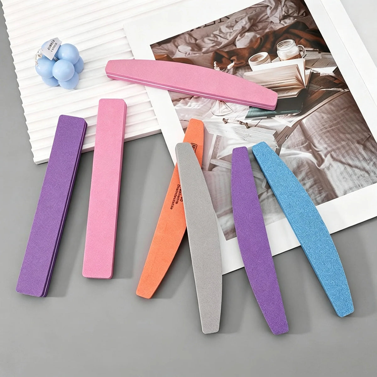 Set de limas pulidoras doble faz para uñas