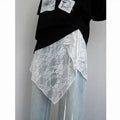 Pollera mini en capas con cordones