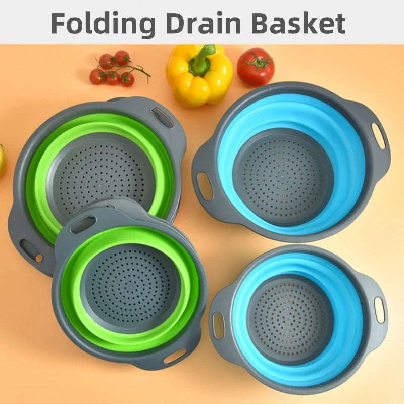 Colador plegable redondo para frutas y verduras