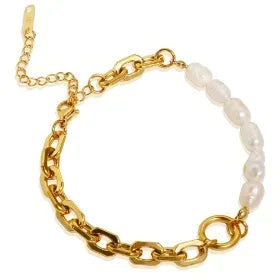 Pulsera de acero con corazón y circonias