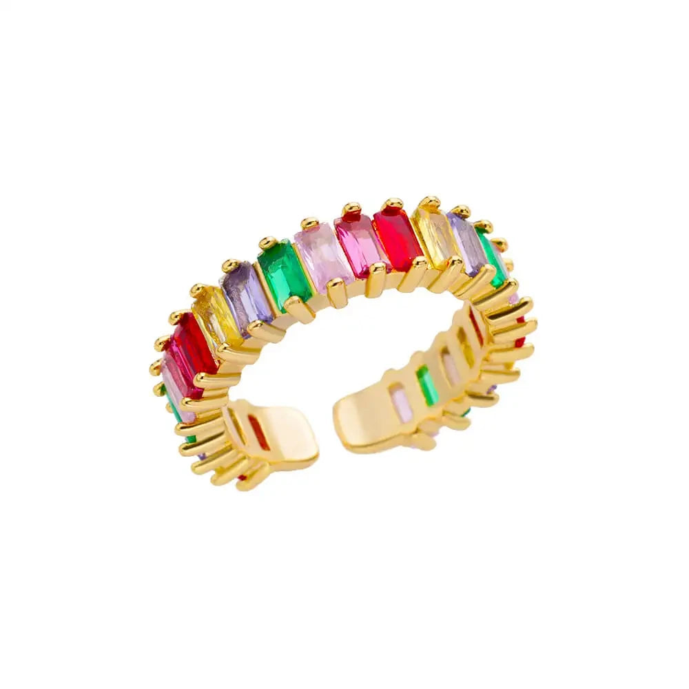 Anillo de acero 316L dorado Clásico