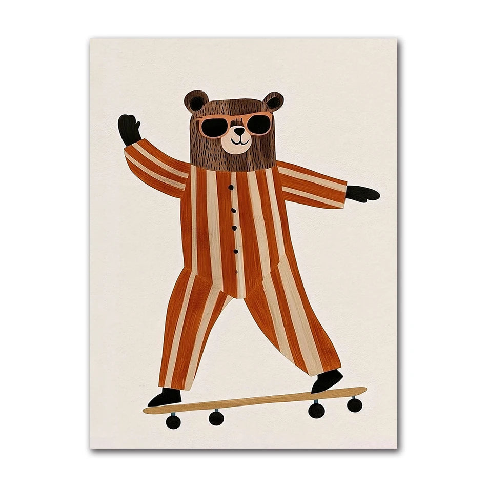 Lámina Canvas Animales para Cuarto Infantil