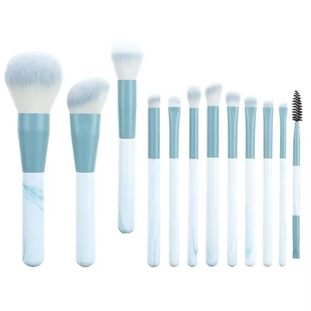 Set de 13 brochas de maquillaje para rostro y ojos