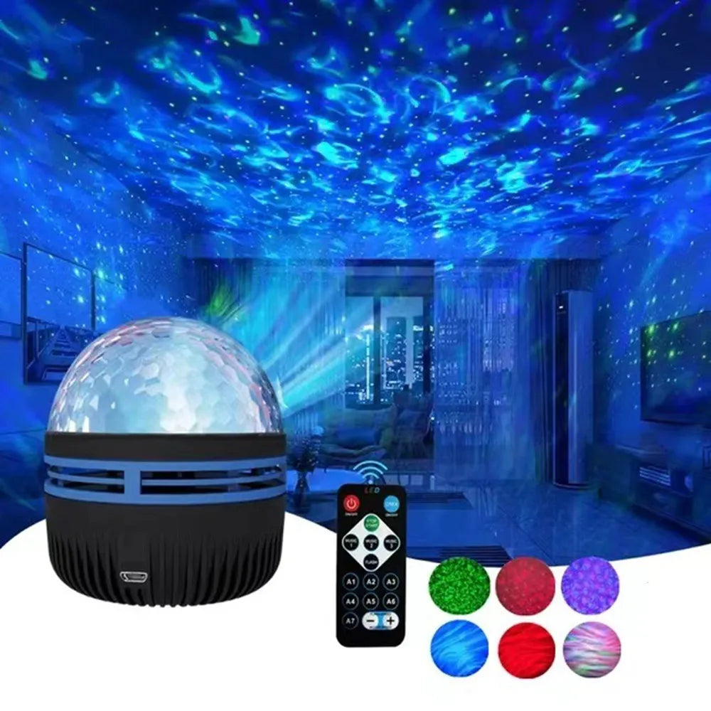 Proyector Galaxia Aurora LED con Control Remoto