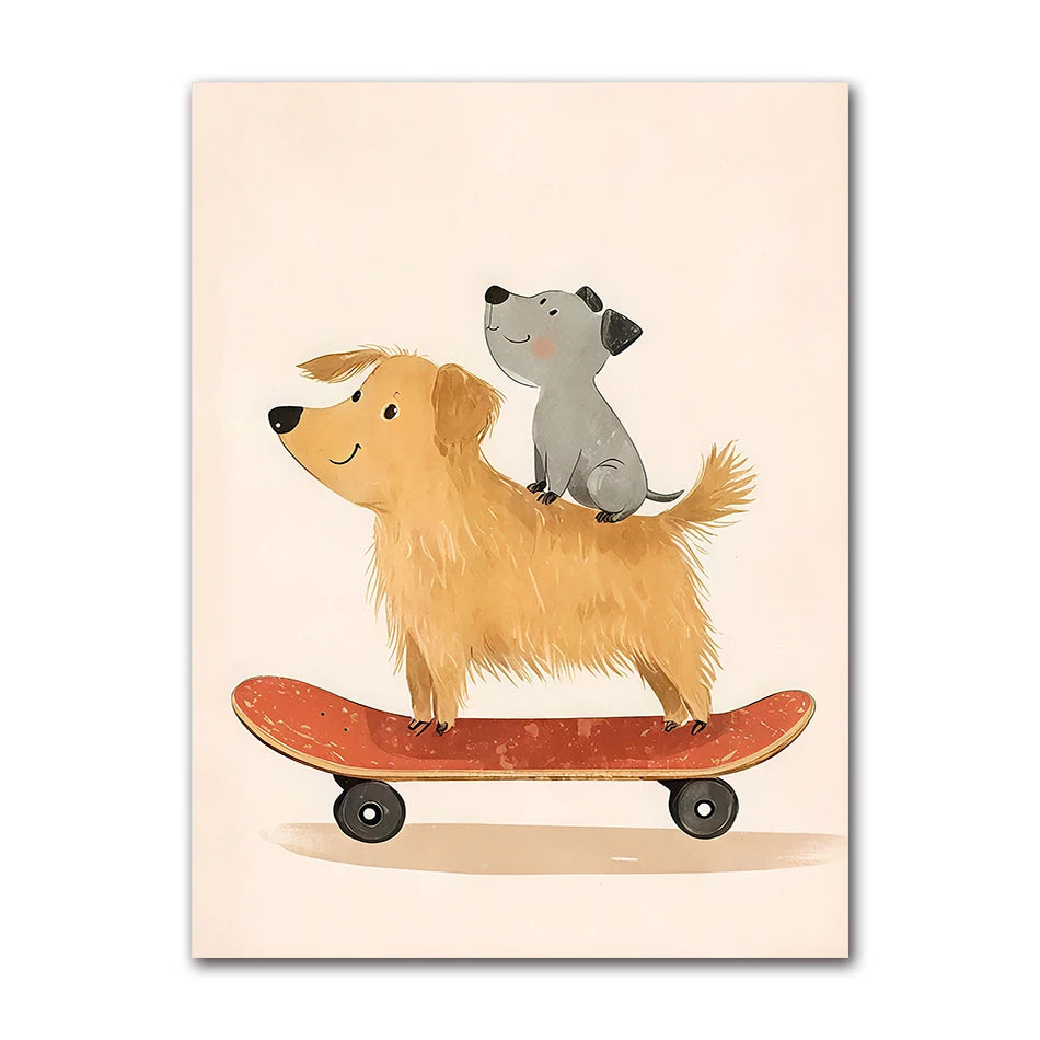 Lámina Canvas Animales para Cuarto Infantil