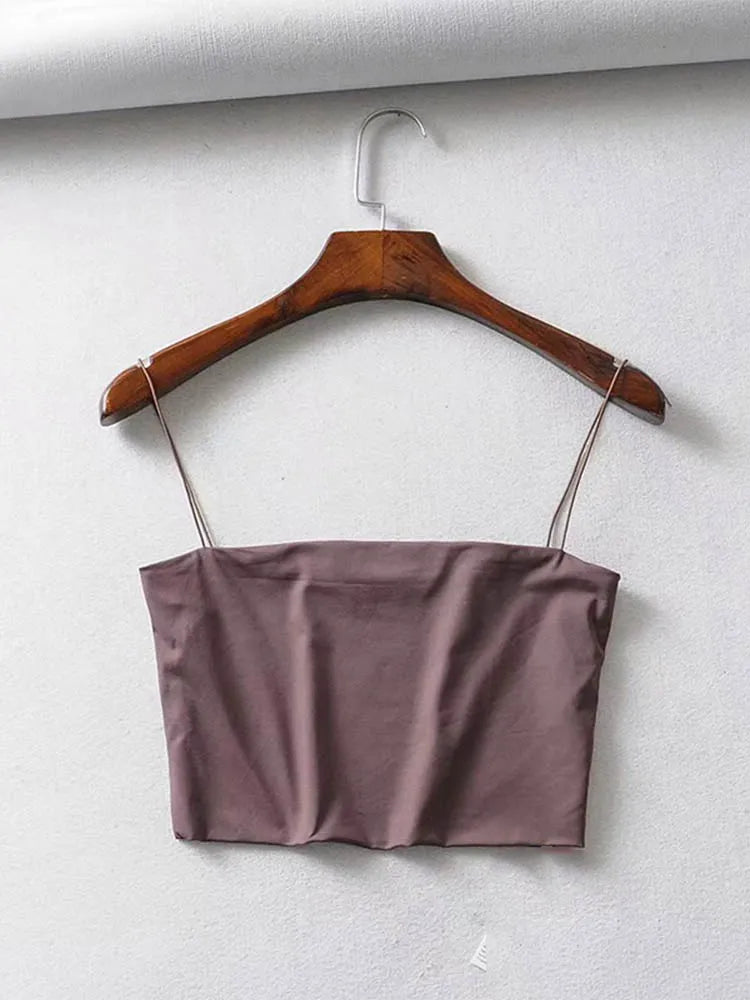 Top corto liso Aura